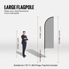 image:imageVEVOR Feather Flag Pole Kit 2 Packs Swooper Flag Pole 127 ft Sign Flag Poles for Business Advertising Feather Flags Banner Outdoor with Ground Stakes and A Carrying Bag Flag Not Included127 ft