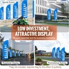 image:imageVEVOR Feather Flag Pole Kit 2 Packs Swooper Flag Pole 127 ft Sign Flag Poles for Business Advertising Feather Flags Banner Outdoor with Ground Stakes and A Carrying Bag Flag Not Included127 ft