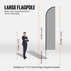 image:imageVEVOR Feather Flag Pole Kit 2 Packs Swooper Flag Pole 127 ft Sign Flag Poles for Business Advertising Feather Flags Banner Outdoor with Ground Stakes and A Carrying Bag Flag Not Included163 ft
