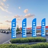 image:imageVEVOR Feather Flag Pole Kit 2 Packs Swooper Flag Pole 127 ft Sign Flag Poles for Business Advertising Feather Flags Banner Outdoor with Ground Stakes and A Carrying Bag Flag Not Included163 ft