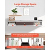 image:imageVEVOR Floating TV Stand 47 Wall Mounted TV Console Modern Floating Entertainment Center Under TV Shelf with Storage Cabinet for Bedroom amp Living Room WhiteWhite