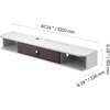image:imageVEVOR Floating TV Stand 47 Wall Mounted TV Console Modern Floating Entertainment Center Under TV Shelf with Storage Cabinet for Bedroom amp Living Room WhiteWhite
