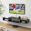 image:imageVEVOR Floating TV Stand 47 Wall Mounted TV Console Modern Floating Entertainment Center Under TV Shelf with Storage Cabinet for Bedroom amp Living Room WhiteBlack