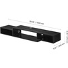 image:imageVEVOR Floating TV Stand 47 Wall Mounted TV Console Modern Floating Entertainment Center Under TV Shelf with Storage Cabinet for Bedroom amp Living Room WhiteBlack