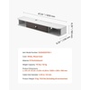 image:imageVEVOR Floating TV Stand 47 Wall Mounted TV Console Modern Floating Entertainment Center Under TV Shelf with Storage Cabinet for Bedroom amp Living Room WhiteWhite