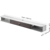 image:imageVEVOR Floating TV Stand 47 Wall Mounted TV Console Modern Floating Entertainment Center Under TV Shelf with Storage Cabinet for Bedroom amp Living Room WhiteWhite