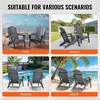 image:imageVEVOR Folding Adirondack Chairs Set of 2 with Cup Holder AllWeather Portable Plastic Fire Pit Chair Outdoor Adirondack Patio Chair with Relaxing Arm Rest Ergonomic for Garden Backyard WhiteGray Plastic Adirondack Chairs Set of 2 With Cup Holder