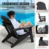image:imageVEVOR Folding Adirondack Chairs Set of 2 with Cup Holder AllWeather Portable Plastic Fire Pit Chair Outdoor Adirondack Patio Chair with Relaxing Arm Rest Ergonomic for Garden Backyard WhiteBlack Plastic Adirondack Chairs Set of 2 With Cup Holder