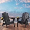 image:imageVEVOR Folding Adirondack Chairs Set of 2 with Cup Holder AllWeather Portable Plastic Fire Pit Chair Outdoor Adirondack Patio Chair with Relaxing Arm Rest Ergonomic for Garden Backyard WhiteBlack Plastic Adirondack Chairs Set of 2 With Cup Holder