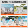 image:imageVEVOR Folding Adirondack Chairs Set of 2 with Cup Holder AllWeather Portable Plastic Fire Pit Chair Outdoor Adirondack Patio Chair with Relaxing Arm Rest Ergonomic for Garden Backyard WhiteWhite Plastic Adirondack Chairs Set of 2 With Cup Holder