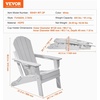 image:imageVEVOR Folding Adirondack Chairs Set of 2 with Cup Holder AllWeather Portable Plastic Fire Pit Chair Outdoor Adirondack Patio Chair with Relaxing Arm Rest Ergonomic for Garden Backyard WhiteWhite Plastic Adirondack Chairs Set of 2 With Cup Holder