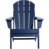 image:imageVEVOR Folding Adirondack Chairs Set of 2 with Cup Holder AllWeather Portable Plastic Fire Pit Chair Outdoor Adirondack Patio Chair with Relaxing Arm Rest Ergonomic for Garden Backyard WhiteNavy Blue Plastic Adirondack Chairs Set of 2 With Cup Holder