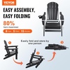 image:imageVEVOR Folding Adirondack Chairs Set of 2 with Cup Holder AllWeather Portable Plastic Fire Pit Chair Outdoor Adirondack Patio Chair with Relaxing Arm Rest Ergonomic for Garden Backyard WhiteBlack Plastic Adirondack Chairs Set of 2 With Cup Holder