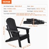 image:imageVEVOR Folding Adirondack Chairs Set of 2 with Cup Holder AllWeather Portable Plastic Fire Pit Chair Outdoor Adirondack Patio Chair with Relaxing Arm Rest Ergonomic for Garden Backyard WhiteBlack Plastic Adirondack Chairs Set of 2 With Cup Holder