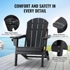 image:imageVEVOR Folding Adirondack Chairs Set of 2 with Cup Holder AllWeather Portable Plastic Fire Pit Chair Outdoor Adirondack Patio Chair with Relaxing Arm Rest Ergonomic for Garden Backyard WhiteBlack Plastic Adirondack Chairs Set of 2 With Cup Holder