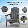 image:imageVEVOR Folding Adirondack Chairs Set of 2 with Cup Holder AllWeather Portable Plastic Fire Pit Chair Outdoor Adirondack Patio Chair with Relaxing Arm Rest Ergonomic for Garden Backyard WhiteGray Plastic Adirondack Chairs Set of 2 With Cup Holder