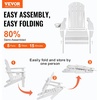 image:imageVEVOR Folding Adirondack Chairs Set of 2 with Cup Holder AllWeather Portable Plastic Fire Pit Chair Outdoor Adirondack Patio Chair with Relaxing Arm Rest Ergonomic for Garden Backyard WhiteWhite Plastic Adirondack Chairs Set of 2 With Cup Holder
