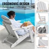 image:imageVEVOR Folding Adirondack Chairs Set of 2 with Cup Holder AllWeather Portable Plastic Fire Pit Chair Outdoor Adirondack Patio Chair with Relaxing Arm Rest Ergonomic for Garden Backyard WhiteWhite Plastic Adirondack Chairs Set of 2 With Cup Holder