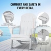 image:imageVEVOR Folding Adirondack Chairs Set of 2 with Cup Holder AllWeather Portable Plastic Fire Pit Chair Outdoor Adirondack Patio Chair with Relaxing Arm Rest Ergonomic for Garden Backyard WhiteWhite Plastic Adirondack Chairs Set of 2 With Cup Holder