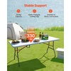 image:imageVEVOR Folding Table Heavy Duty Portable FoldinHalf Utility Table Indoor Outdoor Plastic Rectangle Table with Built in Handle for Party Dining Wedding Events Picnic Camping 8 ft White6 ft