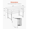 image:imageVEVOR Folding Table Heavy Duty Portable FoldinHalf Utility Table Indoor Outdoor Plastic Rectangle Table with Built in Handle for Party Dining Wedding Events Picnic Camping 8 ft White4 ft