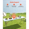 image:imageVEVOR Folding Table Heavy Duty Portable FoldinHalf Utility Table Indoor Outdoor Plastic Rectangle Table with Built in Handle for Party Dining Wedding Events Picnic Camping 8 ft White8 ft