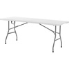 image:imageVEVOR Folding Table Heavy Duty Portable FoldinHalf Utility Table Indoor Outdoor Plastic Rectangle Table with Built in Handle for Party Dining Wedding Events Picnic Camping 8 ft White6 ft