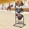 image:imageVEVOR Freestanding Saddle Stand 30 x 30 x 685 in 3 Tiers Saddle Rack Heavy Duty Saddle Blanket Holder with Removable amp Rotating Tiers English amp Western Saddle Rack for Tack Room OrganizationXL Large 3 Tiers1 Pack