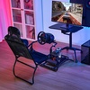 image:imageVEVOR Gaming Racing Wheel Stand Compatible with Logitech G923G920G29 amp Thrustmaster T248P HeavyDuty Adjustable Steering Wheel Stand Cockpit 330 lbs Capacity Compact for Sim RacingPortable Small Base