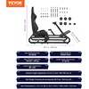 image:imageVEVOR Gaming Racing Wheel Stand Compatible with Logitech G923G920G29 amp Thrustmaster T248P HeavyDuty Adjustable Steering Wheel Stand Cockpit 330 lbs Capacity Compact for Sim RacingSmall Base without Wheels