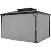 image:imageVEVOR Gazebo Curtains Outdoor Fit 12 x 10 x 67 Gazebos 4Panel Sidewall Gazebo Privacy Curtains with Zippers Outdoor Curtain Replacement for Patio Canopy Only Curtain GrayGray