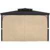 image:imageVEVOR Gazebo Curtains Outdoor Fit 12 x 10 x 67 Gazebos 4Panel Sidewall Gazebo Privacy Curtains with Zippers Outdoor Curtain Replacement for Patio Canopy Only Curtain GrayKhaki