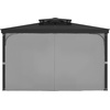 image:imageVEVOR Gazebo Curtains Outdoor Fit 12 x 10 x 67 Gazebos 4Panel Sidewall Gazebo Privacy Curtains with Zippers Outdoor Curtain Replacement for Patio Canopy Only Curtain GrayGray