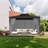 image:imageVEVOR Gazebo Curtains Outdoor Fit 12 x 10 x 67 Gazebos 4Panel Sidewall Gazebo Privacy Curtains with Zippers Outdoor Curtain Replacement for Patio Canopy Only Curtain GrayGray