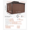 image:imageVEVOR Gazebo Curtains Outdoor Fit 12 x 10 x 67 Gazebos 4Panel Sidewall Gazebo Privacy Curtains with Zippers Outdoor Curtain Replacement for Patio Canopy Only Curtain GrayCoffee