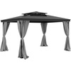 image:imageVEVOR Gazebo Curtains Outdoor Fit 12 x 10 x 67 Gazebos 4Panel Sidewall Gazebo Privacy Curtains with Zippers Outdoor Curtain Replacement for Patio Canopy Only Curtain GrayGray
