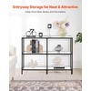 image:imageVEVOR Glass Console Table 394 Inch Entryway Table Modern Rectangle Sofa Table with Tempered Glass Top and Iron Legs Golden Consloe Desk for Living Room Hallway EntrywayBlack