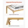 image:imageVEVOR Glass Console Table 394 Inch Entryway Table Modern Rectangle Sofa Table with Tempered Glass Top and Iron Legs Golden Consloe Desk for Living Room Hallway EntrywayGolden