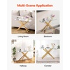 image:imageVEVOR Glass Console Table 394 Inch Entryway Table Modern Rectangle Sofa Table with Tempered Glass Top and Iron Legs Golden Consloe Desk for Living Room Hallway EntrywayGold