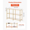 image:imageVEVOR Glass Console Table 394 Inch Entryway Table Modern Rectangle Sofa Table with Tempered Glass Top and Iron Legs Golden Consloe Desk for Living Room Hallway EntrywayGold