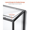 image:imageVEVOR Glass Console Table 394 Inch Entryway Table Modern Rectangle Sofa Table with Tempered Glass Top and Iron Legs Golden Consloe Desk for Living Room Hallway EntrywayBlack