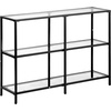 image:imageVEVOR Glass Console Table 394 Inch Entryway Table Modern Rectangle Sofa Table with Tempered Glass Top and Iron Legs Golden Consloe Desk for Living Room Hallway EntrywayBlack
