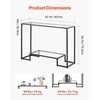 image:imageVEVOR Glass Console Table 394 Inch Entryway Table Modern Rectangle Sofa Table with Tempered Glass Top and Iron Legs Golden Consloe Desk for Living Room Hallway EntrywayBlack