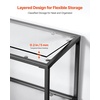 image:imageVEVOR Glass Console Table 394 Inch Entryway Table Modern Rectangle Sofa Table with Tempered Glass Top and Iron Legs Golden Consloe Desk for Living Room Hallway EntrywayBlack