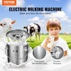 image:imageVEVOR Goat Milking Machine 12 L 304 Stainless Steel Bucket Electric Automatic Pulsation Vacuum Milker Portable Milker with FoodGrade Silicone Cups and Tubes Adjustable Suction for Cows and Sheep12 L