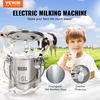 image:imageVEVOR Goat Milking Machine 12 L 304 Stainless Steel Bucket Electric Automatic Pulsation Vacuum Milker Portable Milker with FoodGrade Silicone Cups and Tubes Adjustable Suction for Cows and Sheep6 L