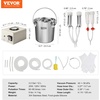 image:imageVEVOR Goat Milking Machine 12 L 304 Stainless Steel Bucket Electric Automatic Pulsation Vacuum Milker Portable Milker with FoodGrade Silicone Cups and Tubes Adjustable Suction for Cows and Sheep12 L