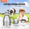 image:imageVEVOR Goat Milking Machine 12 L 304 Stainless Steel Bucket Electric Automatic Pulsation Vacuum Milker Portable Milker with FoodGrade Silicone Cups and Tubes Adjustable Suction for Cows and Sheep25 L