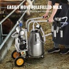 image:imageVEVOR Goat Milking Machine 12 L 304 Stainless Steel Bucket Electric Automatic Pulsation Vacuum Milker Portable Milker with FoodGrade Silicone Cups and Tubes Adjustable Suction for Cows and Sheep25 L