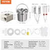 image:imageVEVOR Goat Milking Machine 12 L 304 Stainless Steel Bucket Electric Automatic Pulsation Vacuum Milker Portable Milker with FoodGrade Silicone Cups and Tubes Adjustable Suction for Cows and Sheep6 L
